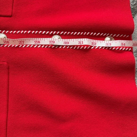 Maje Red Knit Contrast Stitching  Mini Dress, size 36/ XS - Picture 4 of 5
